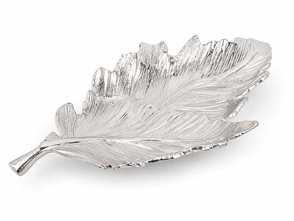 2Lİ DÖKÜM YAPRAK TABAK SILVER 5X48X24