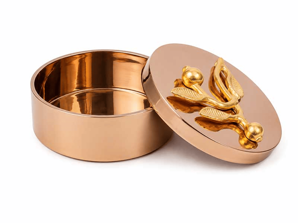 LEAF ROSE GOLD DEKORATİF KUTU