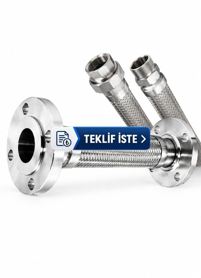 Paslanmaz Çelik Flex Hortum | Flanşlı - Dişli Rekorlu Flex | 304 - 316 Kalite