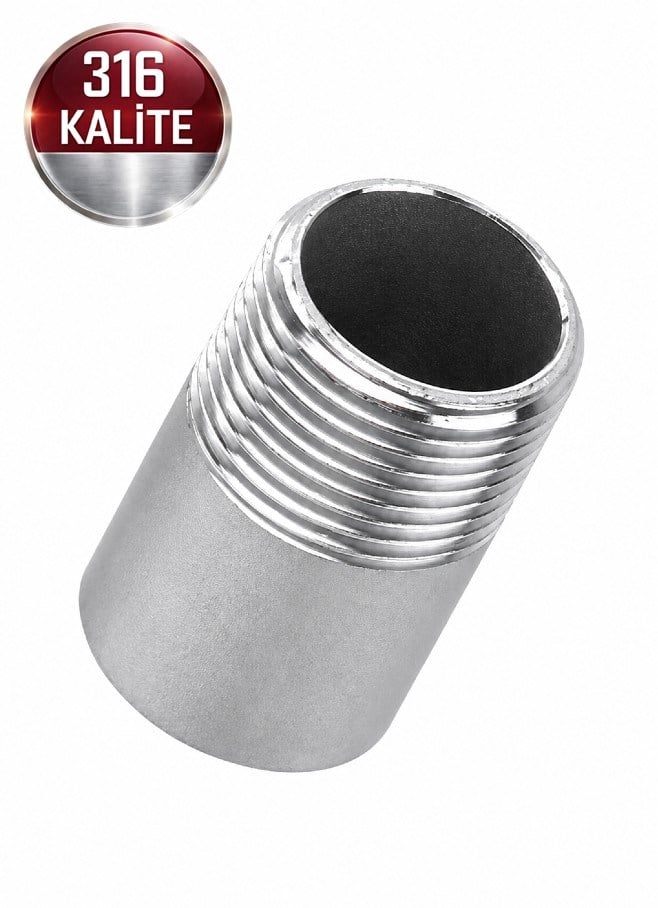 Paslanmaz Çelik Tek Taraflı Nipel | Krom 316 Kalite | Dişli/Kaynaklı 