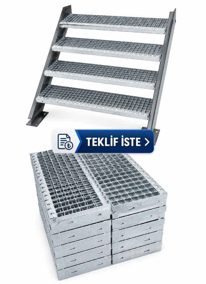 Petek Izgara | Yarım Geçme - Tam Geçme Basamak | Merdiven Basamakları S235JR ST37