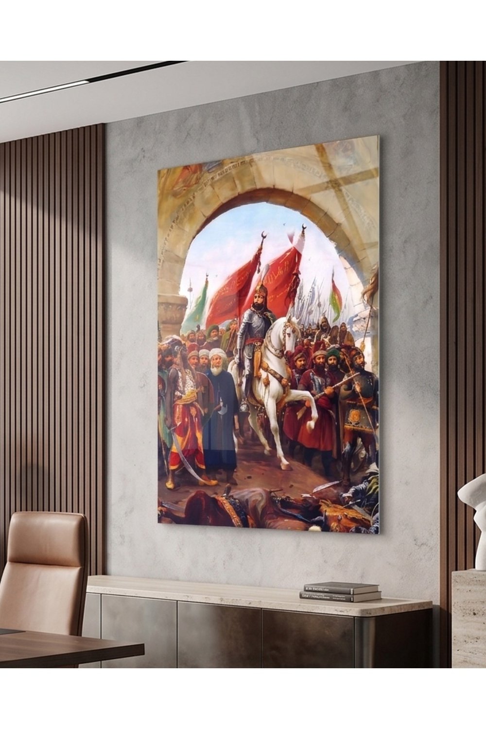 Fatih Sultan Mehmet İstanbul'a Girişi Pleksi Tablo | Fausto Zonaro Tarihi Duvar Dekoru