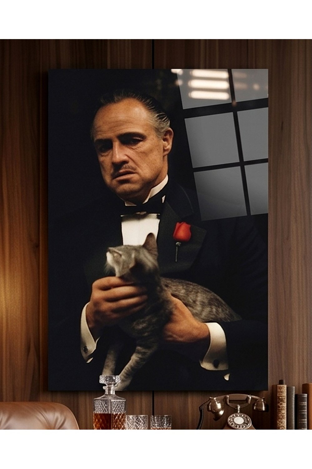 The Godfather - Don Vito Corleone Pleksi Tablo – Sinemanın En İkonik Sahnesi
