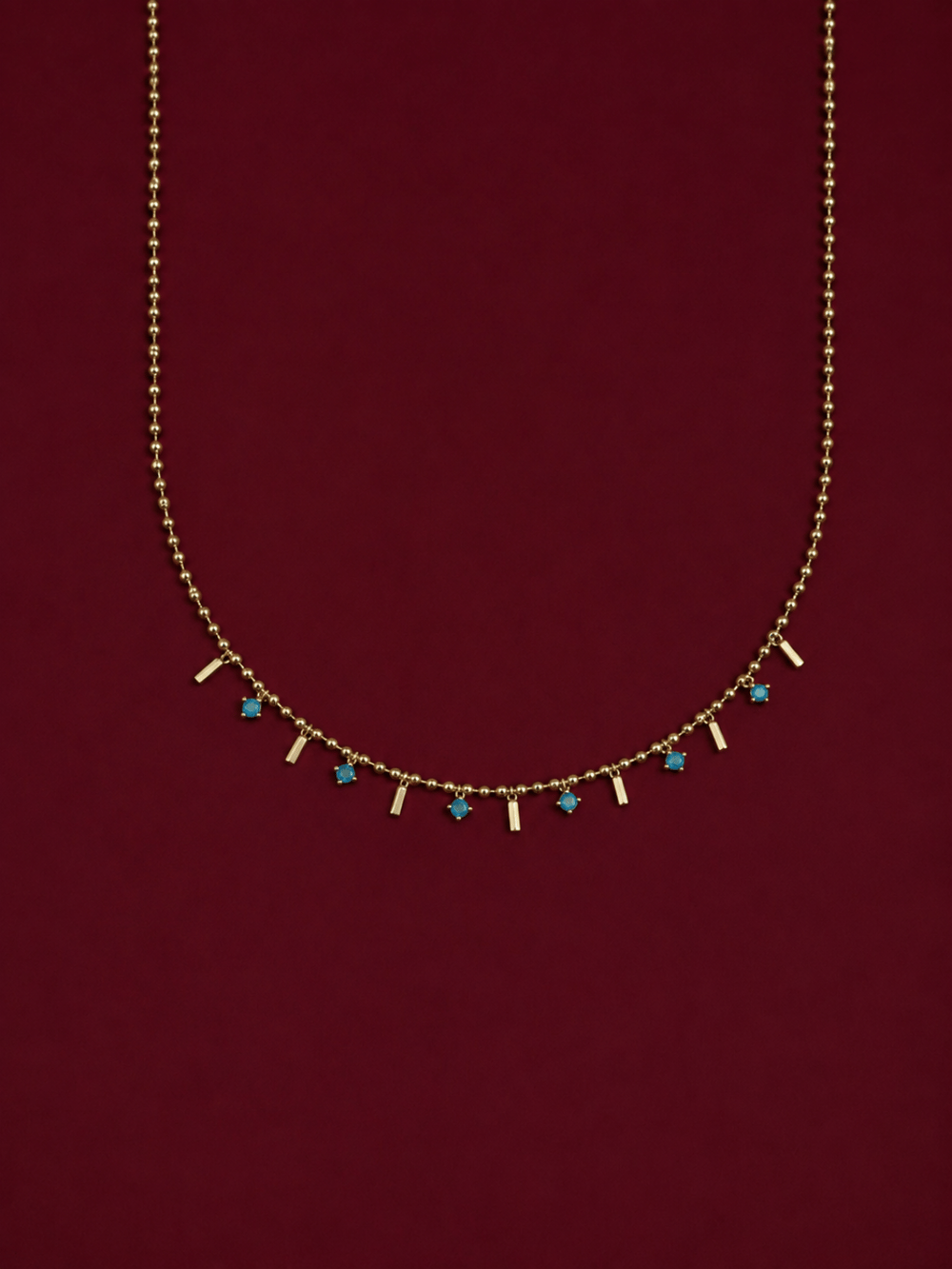 Blue Aura Kolye (50+5 cm)