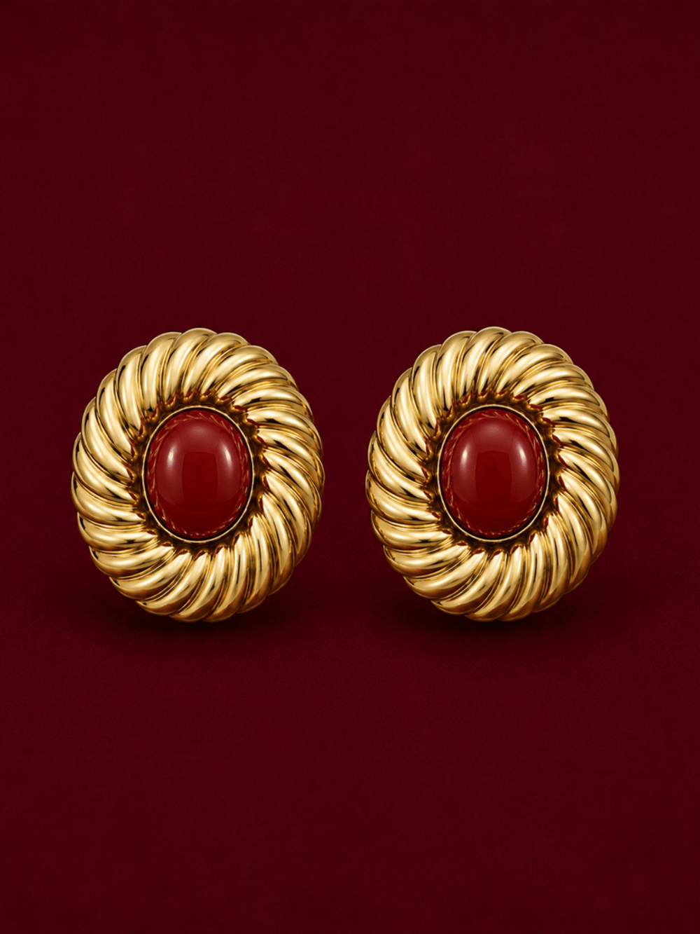 Carmen Küpe (Metal 14 K Gold Kaplama) (4 cm)