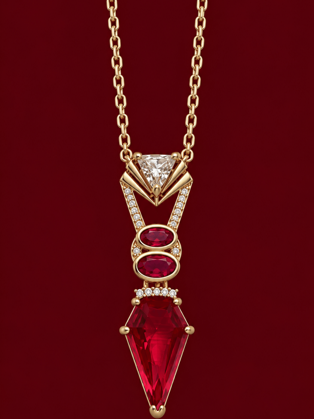 Mon Rouge Kolye (14 K Gold Kaplama)