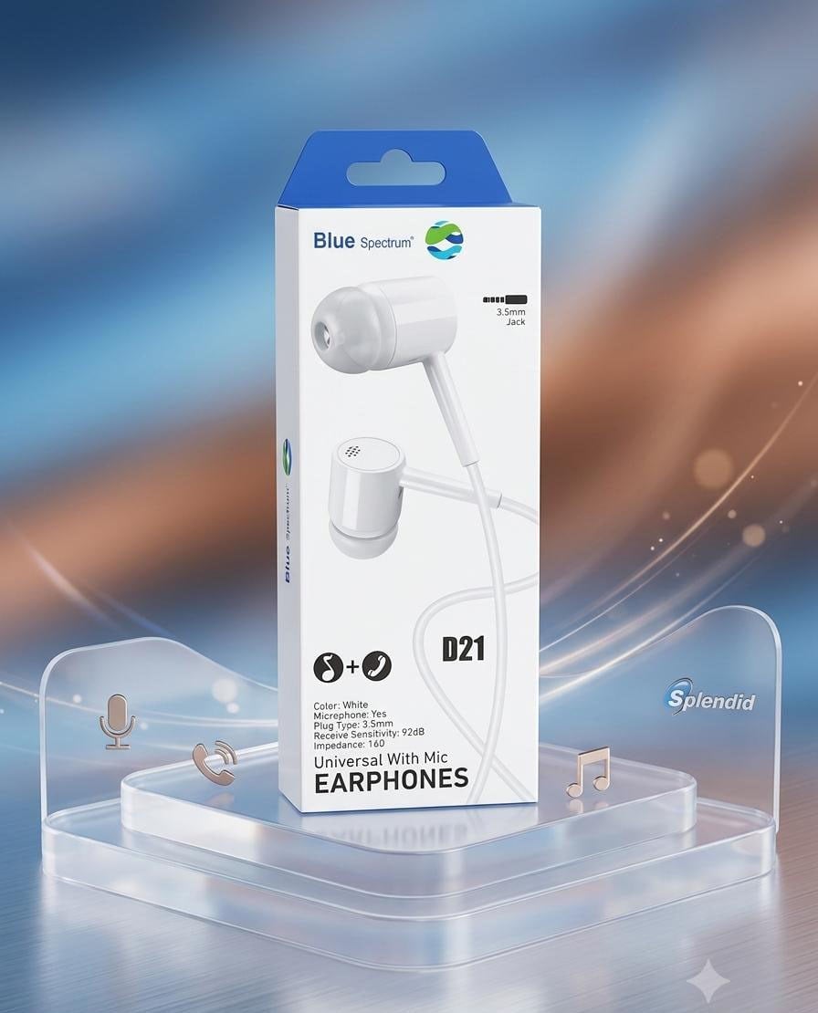 EARPHONES D21 BEYAZ KULAKLIK