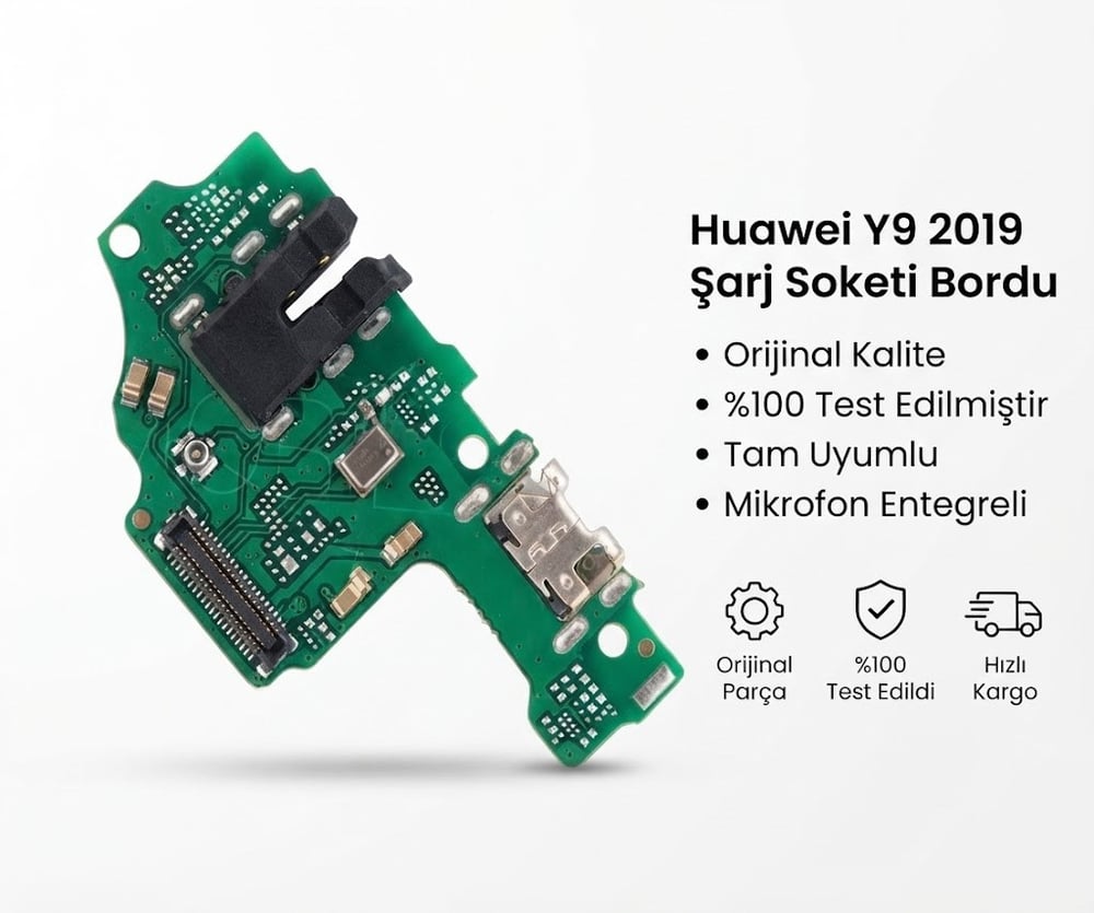 Huawei Y9 2019 Full Şarj Soketi Bordu Orjinal
