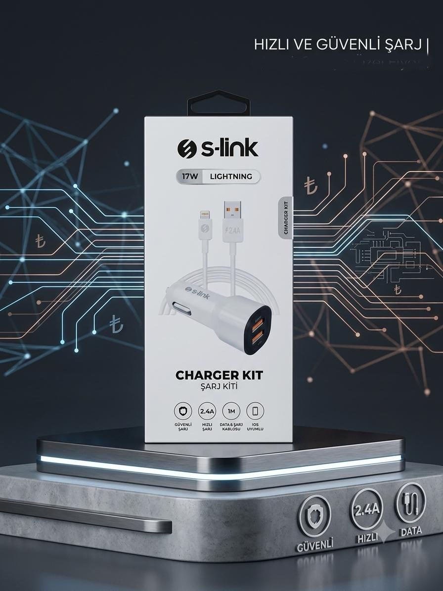 S-LİNK 17 W LIGTNING CHARGER KIT