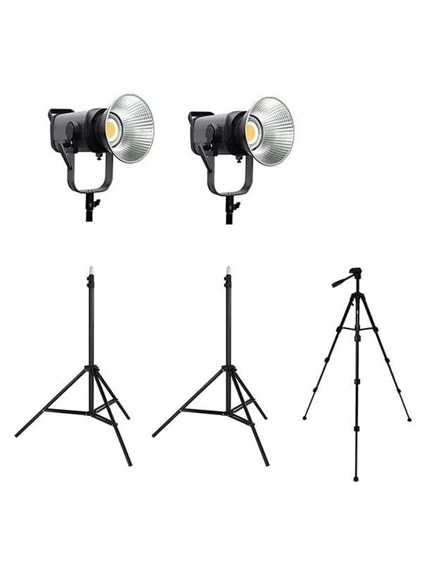 COBAC 200 Stüdyo Işığı (2) + 3 Mt Işık Ayağı (2) + 307 Tripod