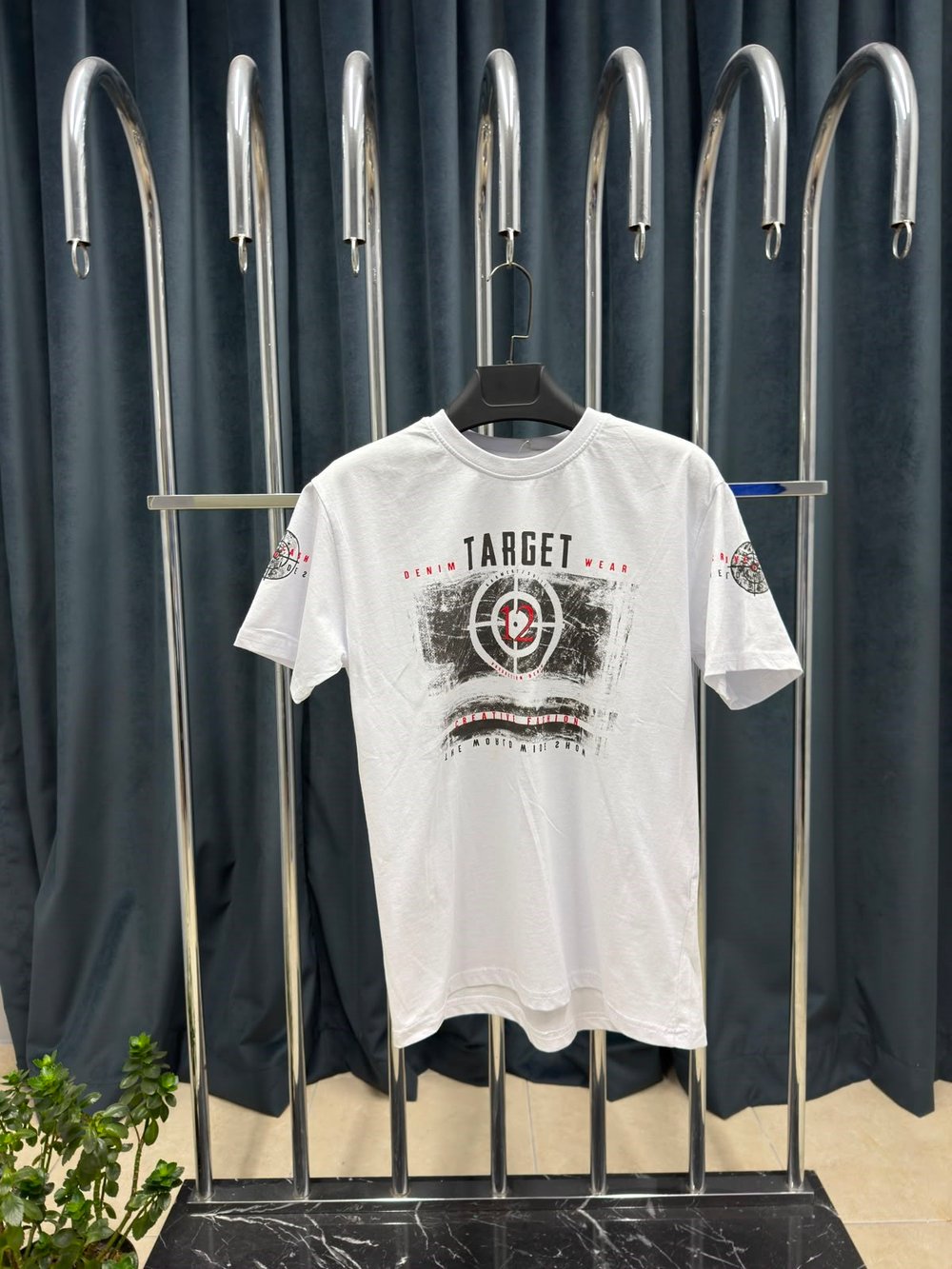 BEYAZ TARGET BASKILI BEYAZ TSHIRT