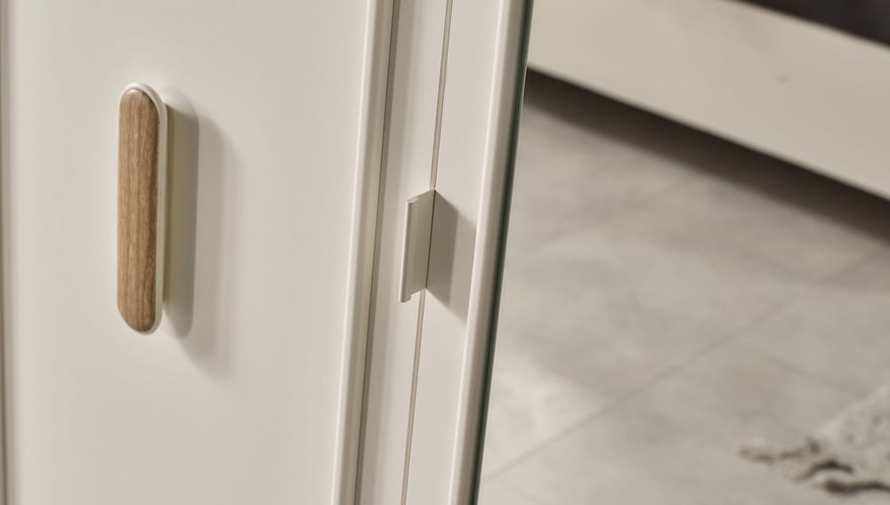 Bohem Star 3 Kapaklı Gardırop 126 cm Sedef Krem ve Ceviz