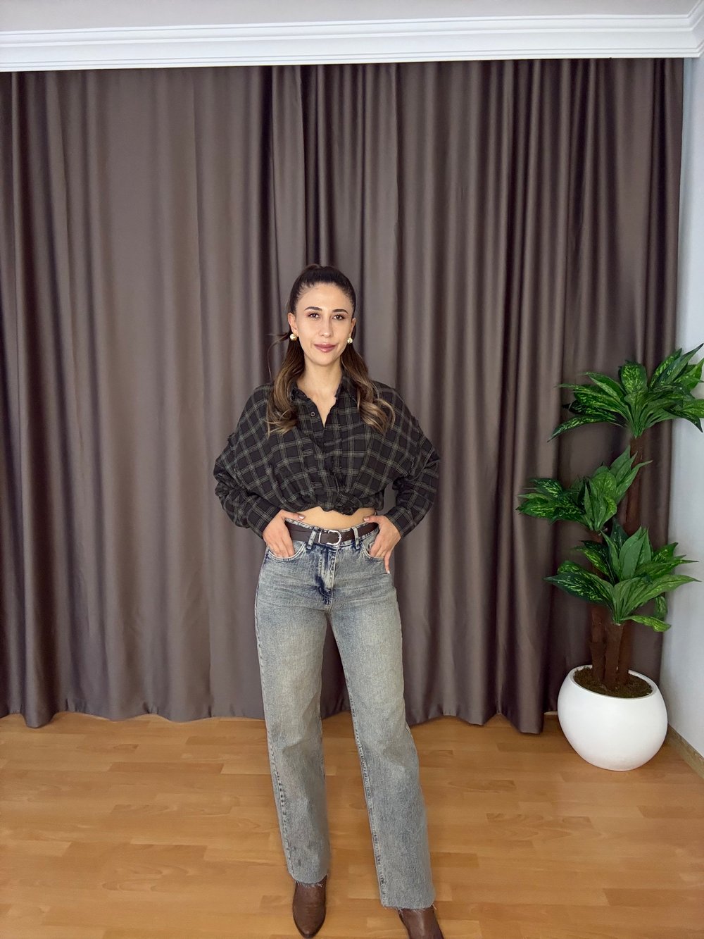 KEMERLİ STRAIGHT FİT JEAN