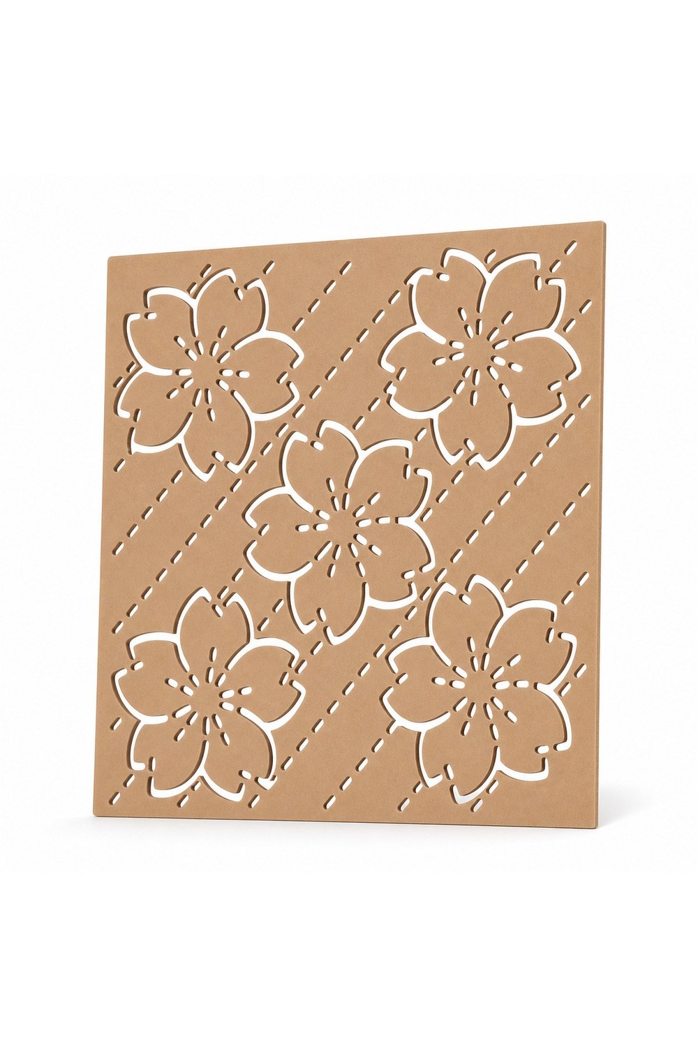 Sashiko Çiçek Desen Nakış Şablonu