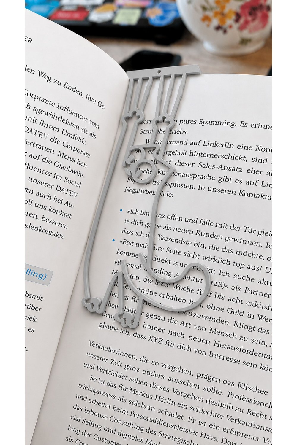 Sevimli Kedi Kitap Ayracı – Dekoratif Kitap Tutucu