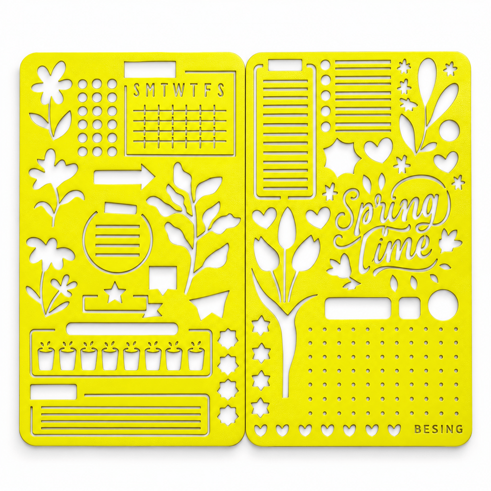 Spring Time Journaling & Planning Stencil Set – Bahar Temalı Ajanda ve Planlayıcı Şablon Seti