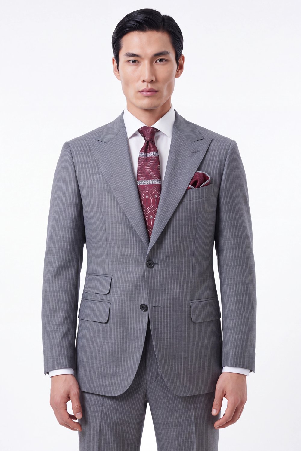 ÇİZGİLİ WOOL İKİLİ TAKIM ELBİSE