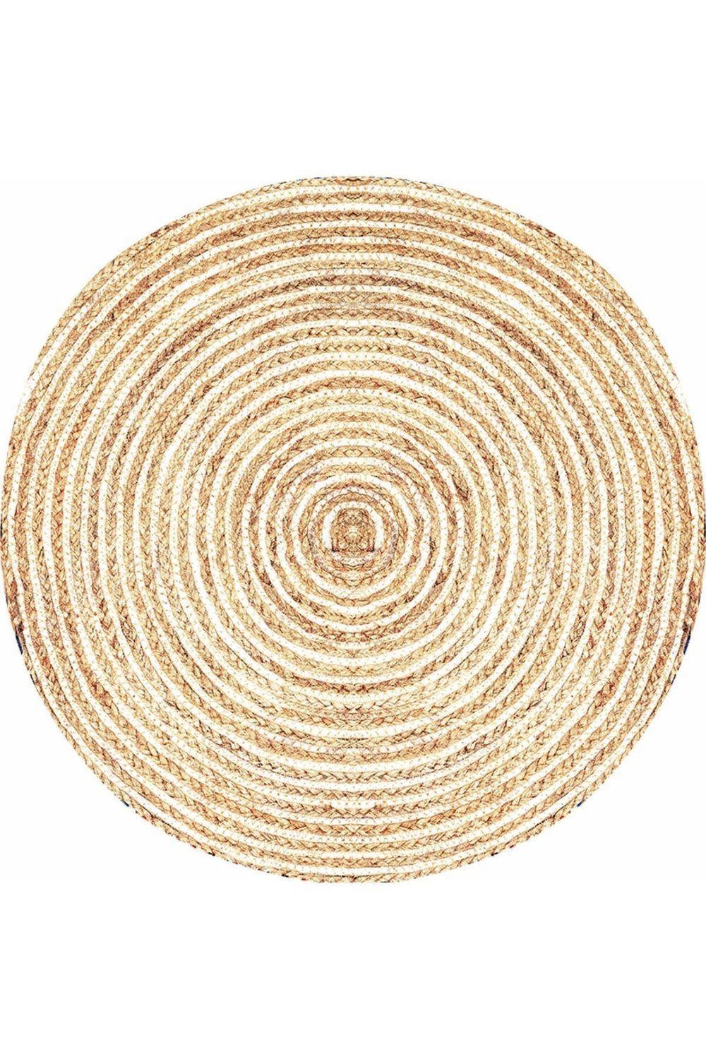 Boho 949 Jüt Rengi Örgü Yuvarlak Natural Çift Taraflı Halı