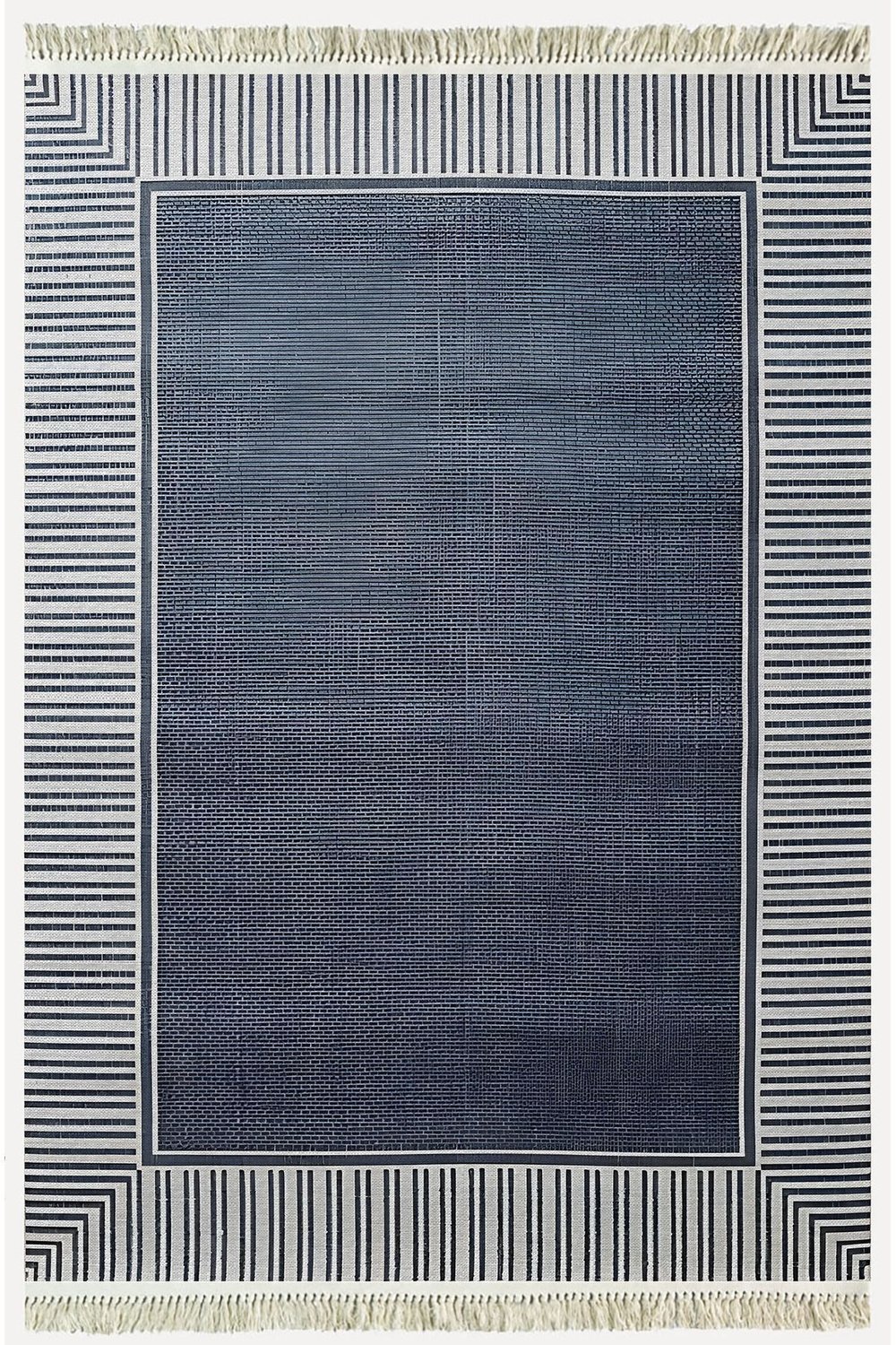 Cotton Kilim 11 Laciver Tonunda Geometrik Desenli Dekoratif Yıkanabilen Dokuma Taban Kilim