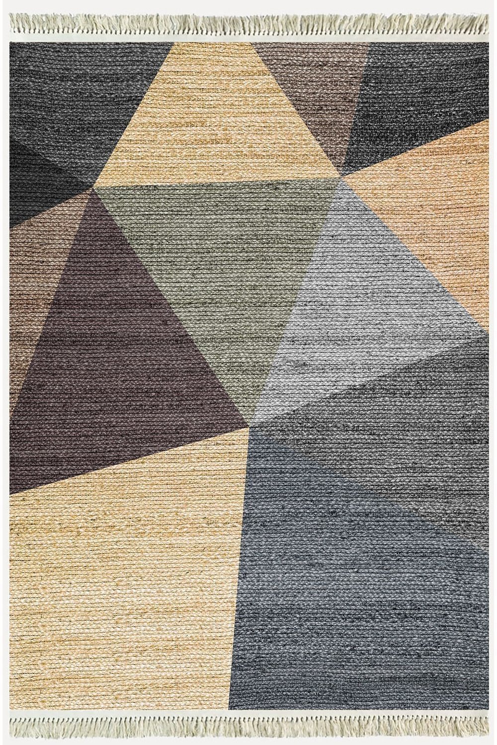 Cotton Kilim 27 Çok Renkli Geleneksel Motif Çizgili Desenli Dekoratif Yıkanabilen Dokuma Taban Kilim