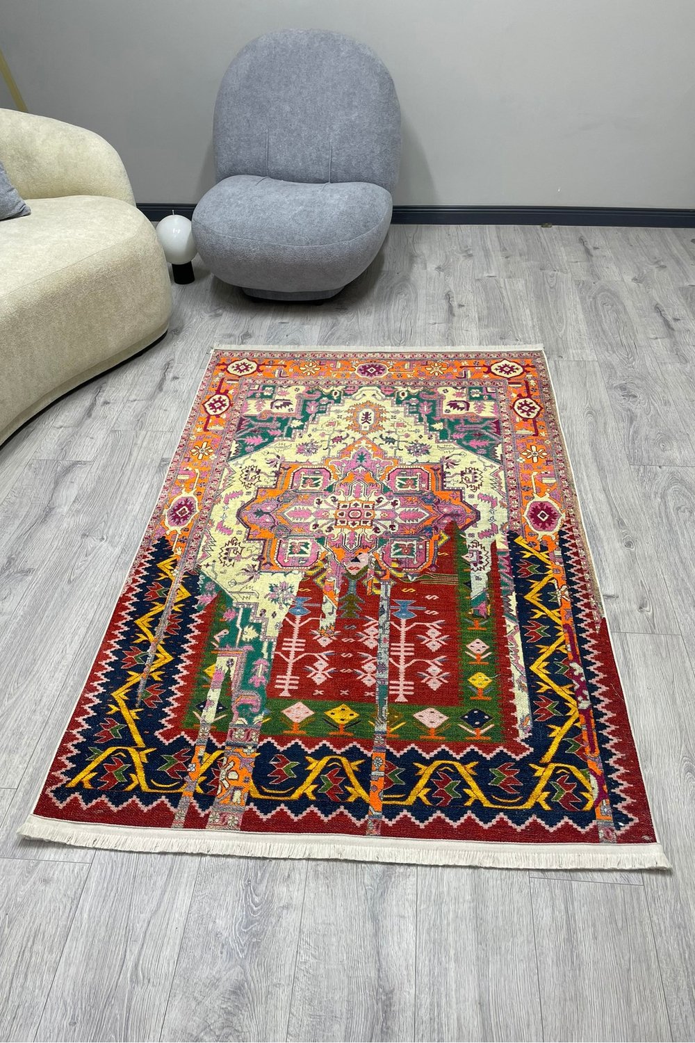 Outlet Dijital Baskılı Oturma Odası, Salon, Antre Hol Pamuk Taban Halı