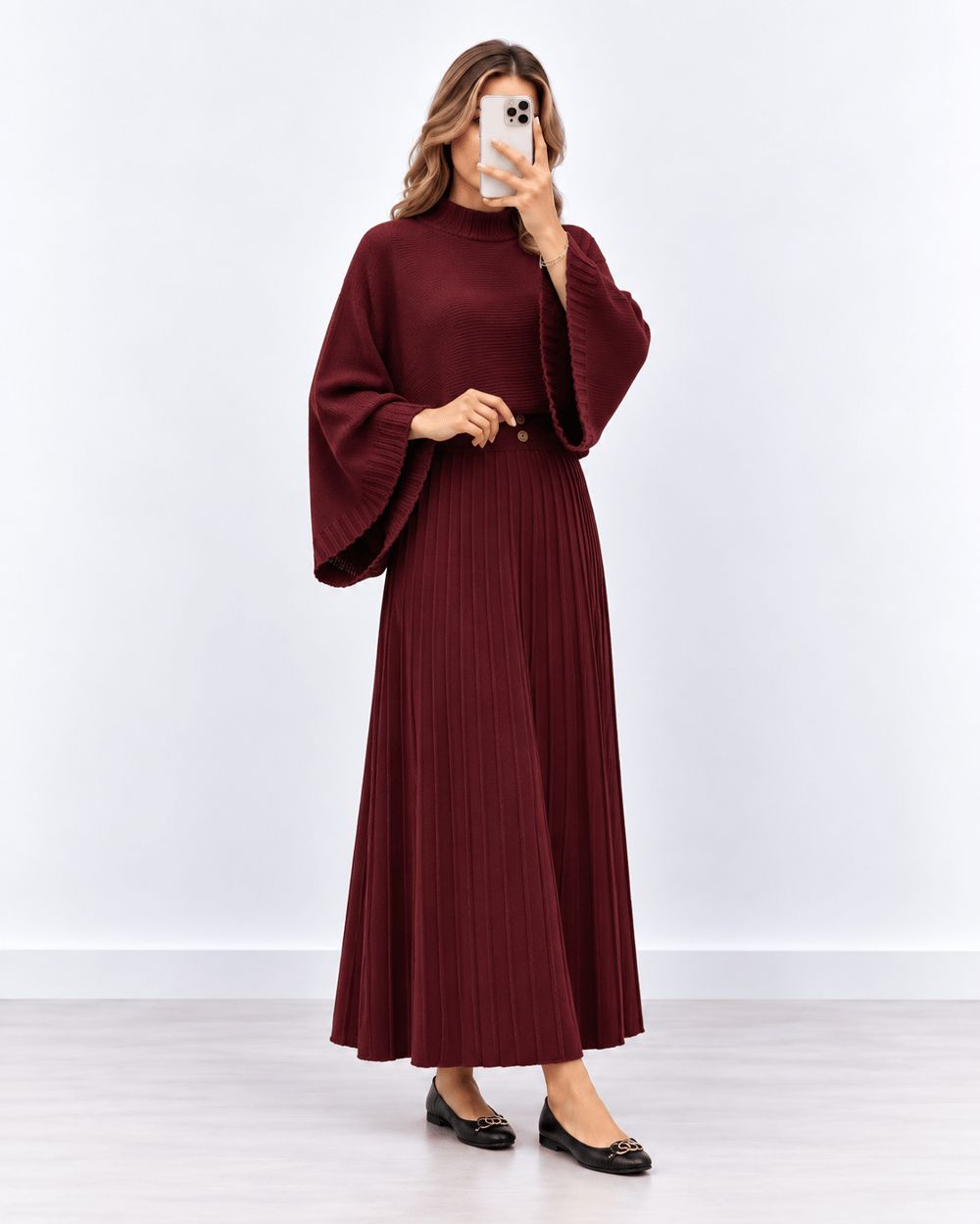 Luna Triko Takım-Bordo