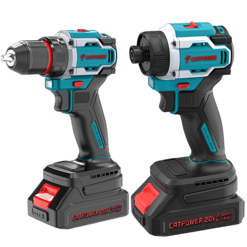 KÖMÜRSÜZ Li-iON AKÜLÜ 2'Lİ KOMBO SET - MATKAP VE VİDALAMA 20V 2.0Ah