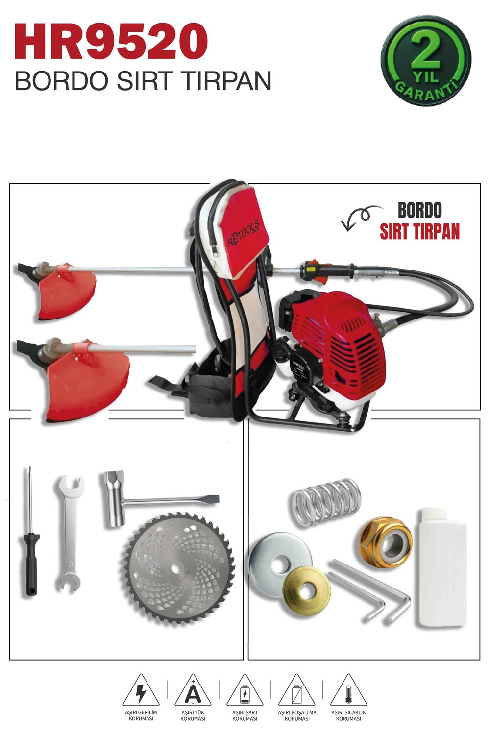 RETOOLS HR9520 BORDO SIRT TIRPAN