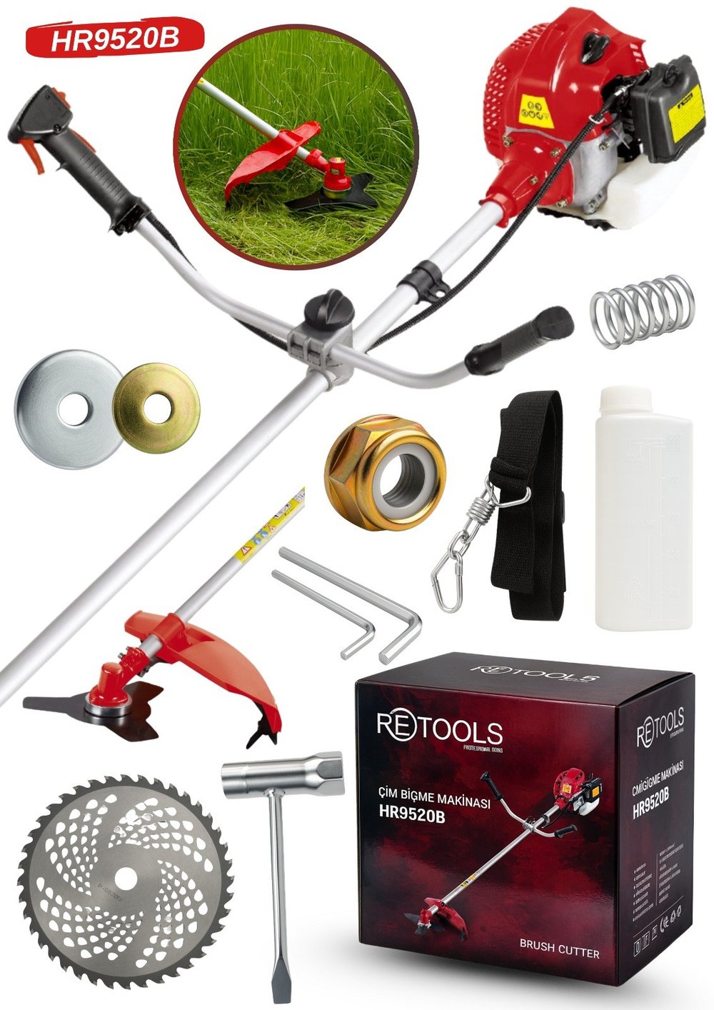 RETOOLS HR9520B BORDO YAN TIRPAN