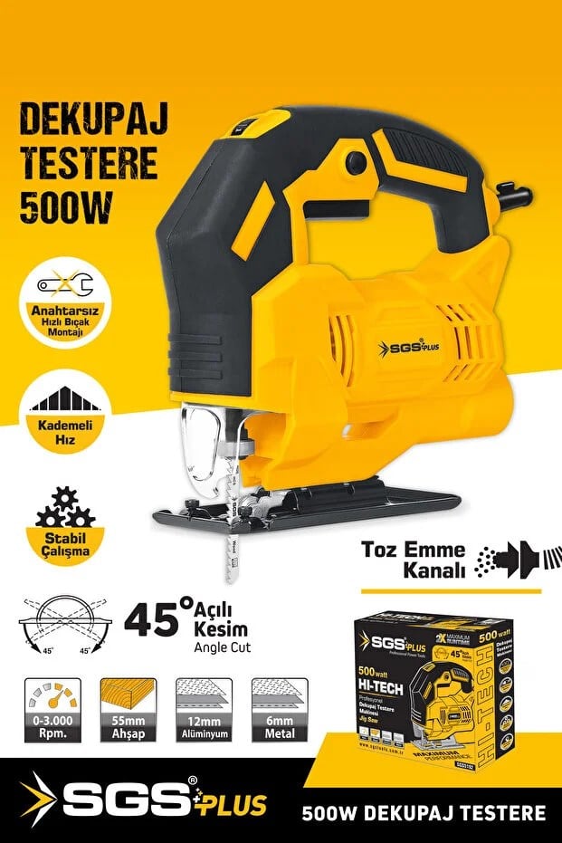 SGS DEKUPAJ TESTERE 500 WATT