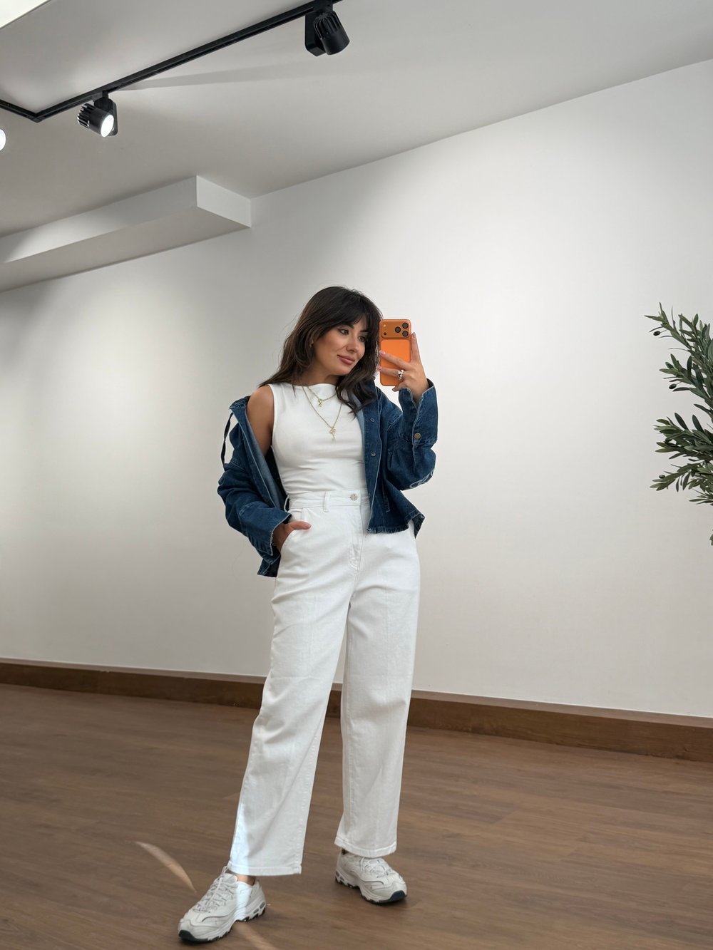 Mom Jean -Beyaz