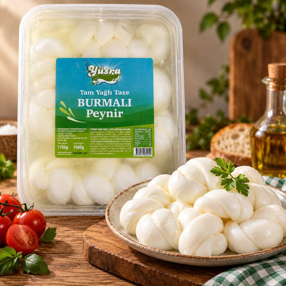 Yüsra Tam Yağlı Burma Peyniri 1 kg