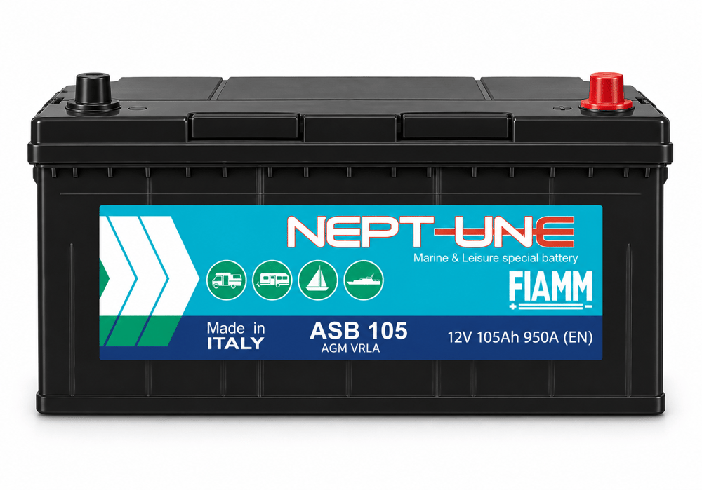 FIAMM Neptune ASB105 12V 105Ah 950A AGM VRLA Marin Marş ve Servis Aküsü