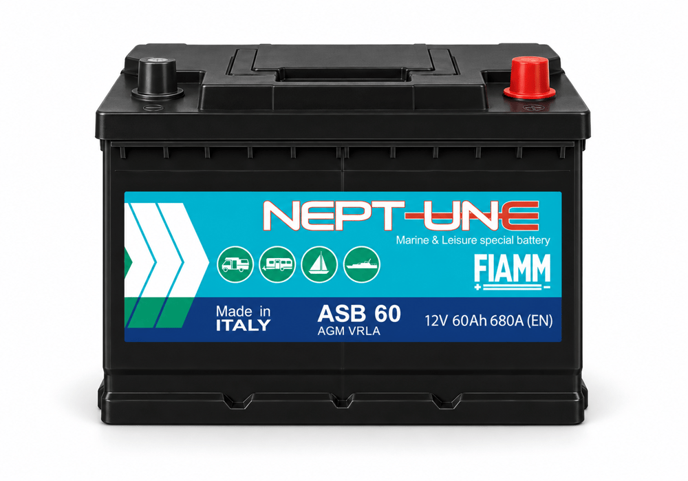 FIAMM Neptune ASB60 12V 60Ah 680A AGM VRLA Marin Marş ve Servis Aküsü