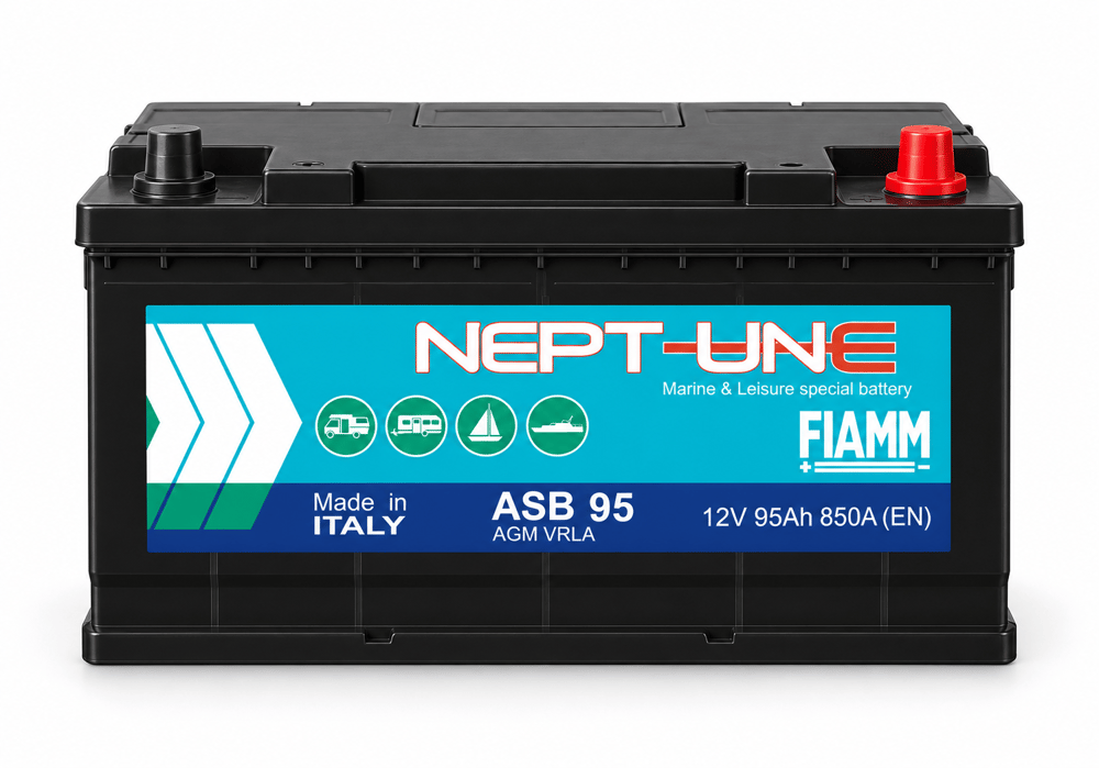 FIAMM Neptune ASB95 12V 95Ah 850A AGM VRLA Marin Marş ve Servis Aküsü
