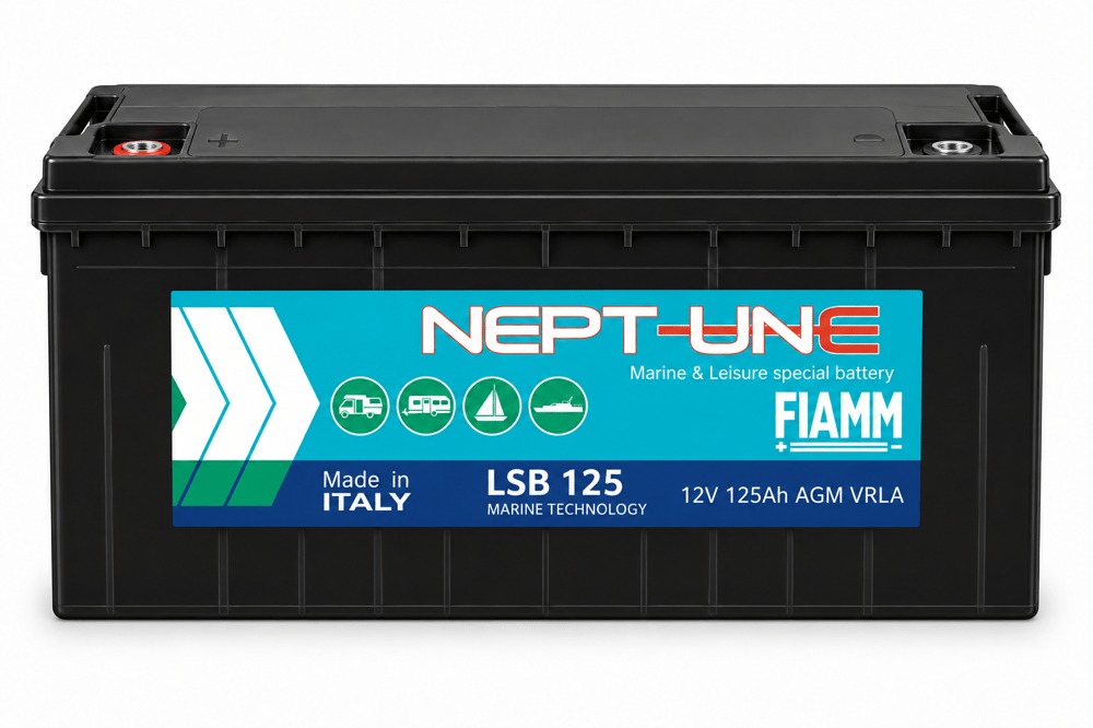 FIAMM Neptune LSB 125 12V 125Ah AGM Marin ve Karavan Servis Aküsü