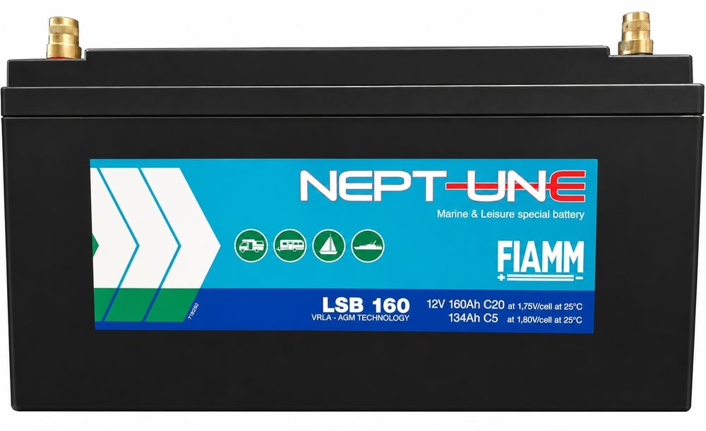FIAMM Neptune LSB160 12V 160Ah AGM VRLA Marin Servis Aküsü