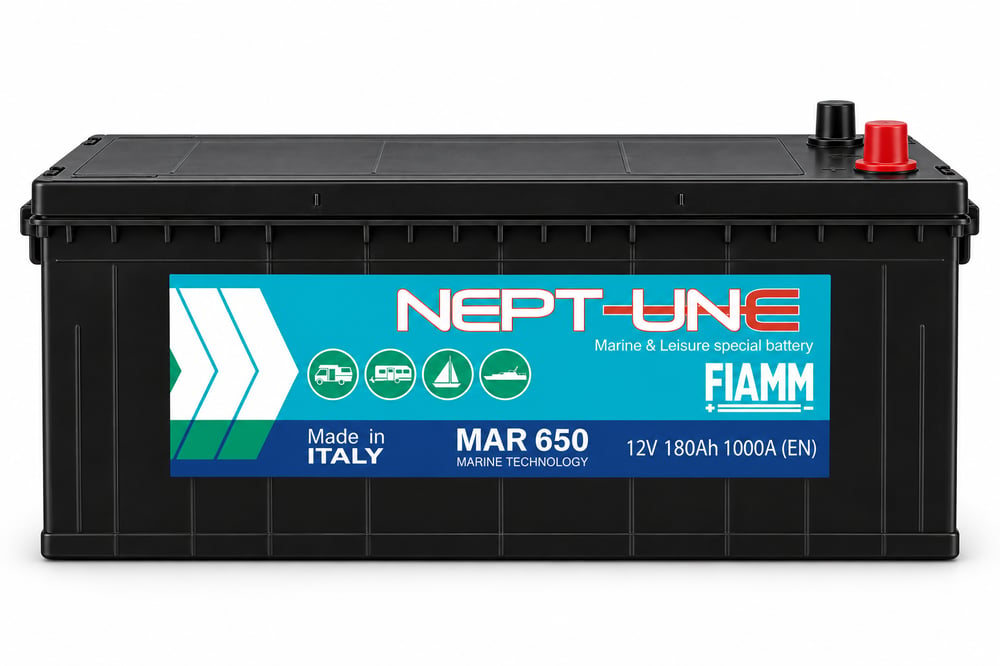 FIAMM Neptune MAR 650 12V 180Ah 1000A Marin Marş Aküsü