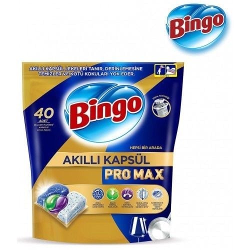Bingo Akıllı Kapsül Pro Max Bulaşık Makinesi Tableti 40lı 2 Adet