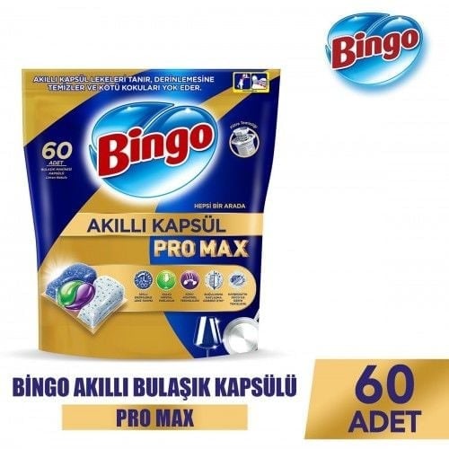 Bingo Akıllı Kapsül Pro Max Bulaşık Makinesi Tableti 60 Adet