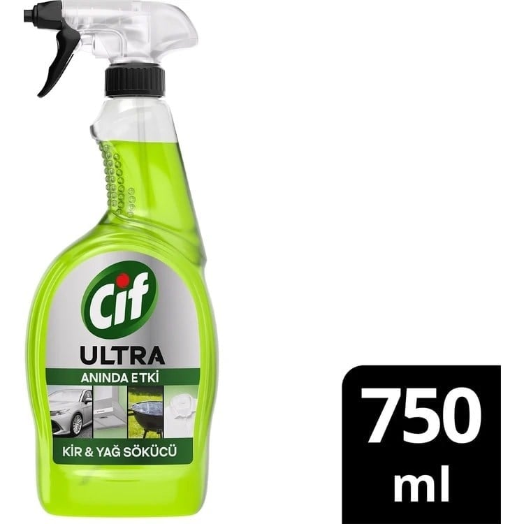 Cif Ultra Anında Etki Kir ve Yağ Çözücü 750 ml