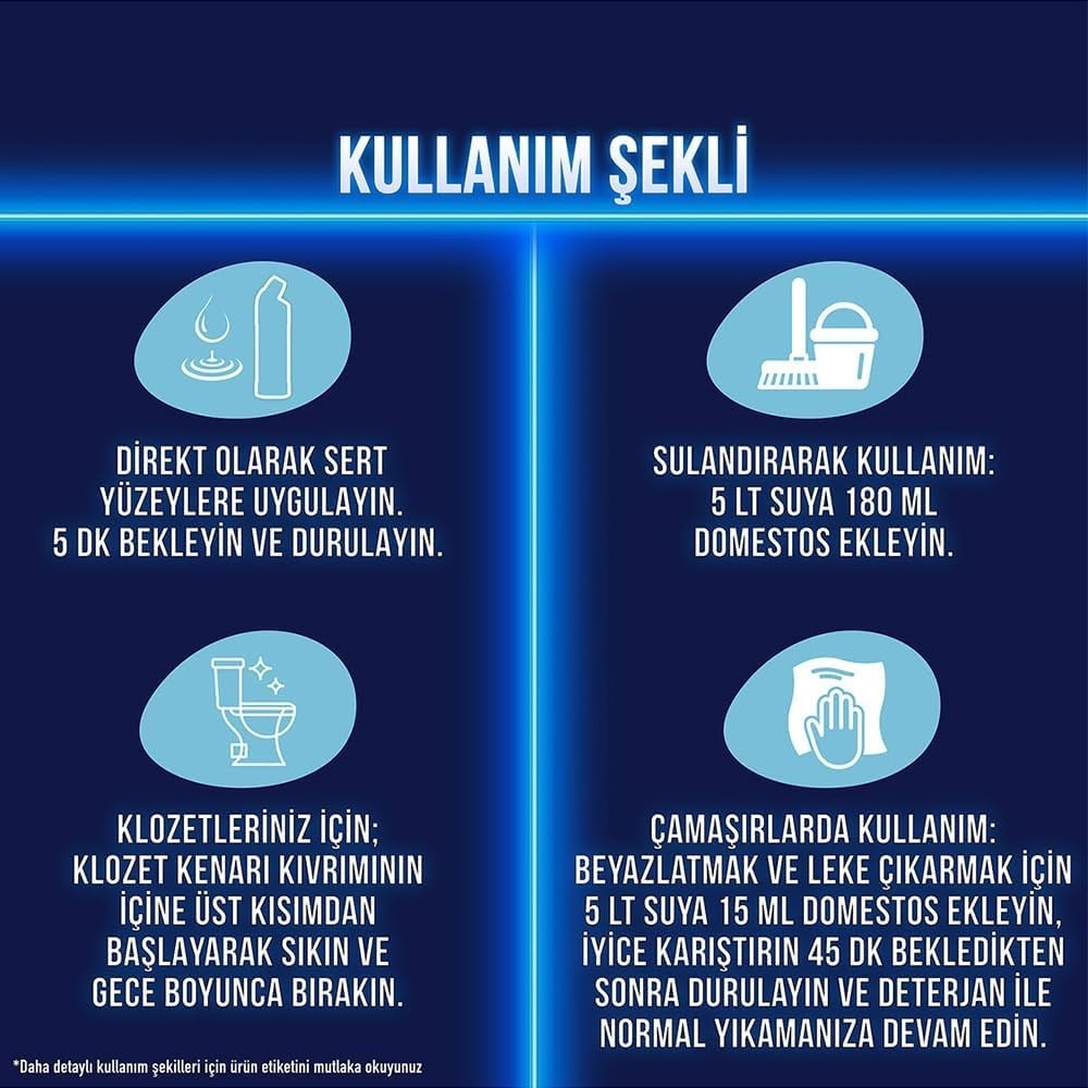 Domestos 6x750 ml Dağ Esintisi Çamaşır Suyu