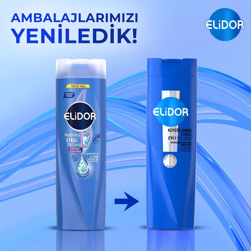 Elidor Kepeğe Karşı Etkili 2si 1 Arada Şampuan 400 ml