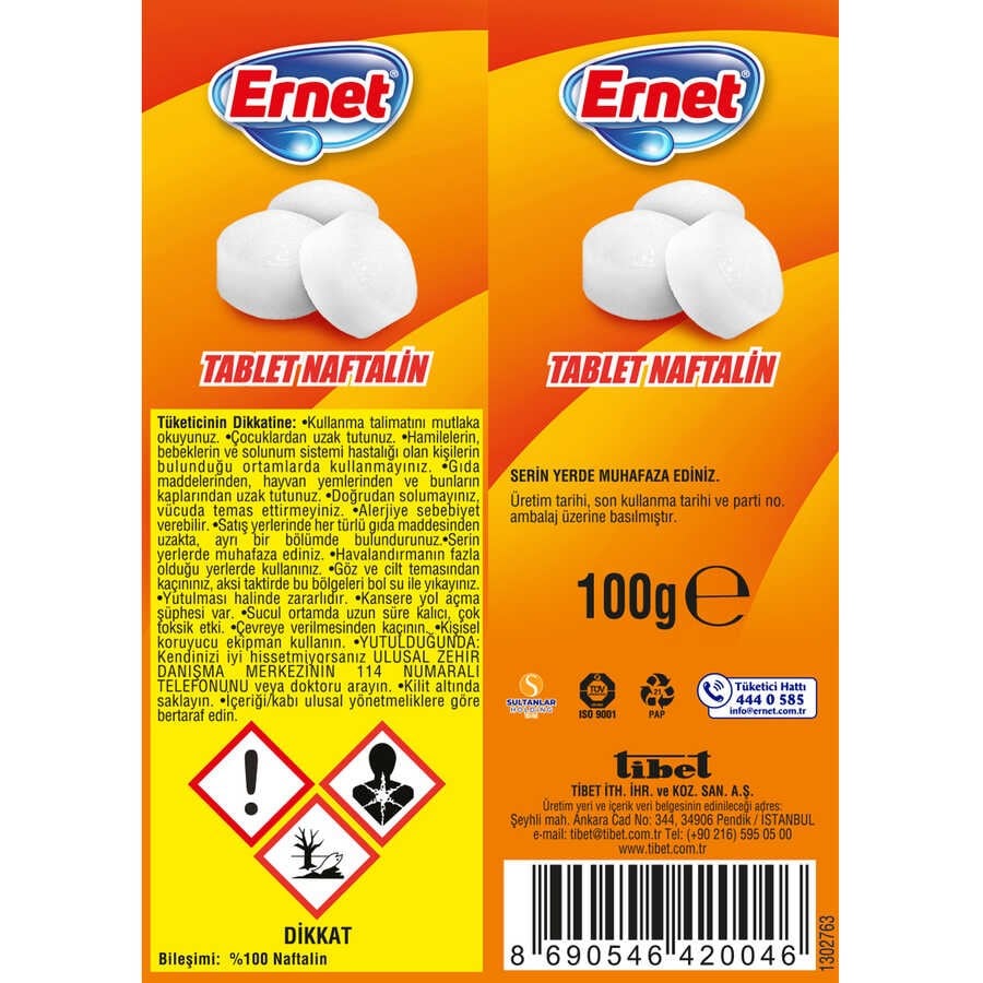 Ernet 6x100 gr Cenk Naftalin Tablet