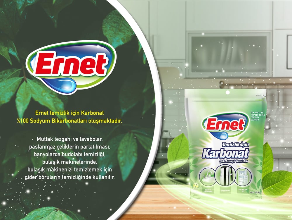 Ernet Temizlik İçin Karbonat 1.5 kg