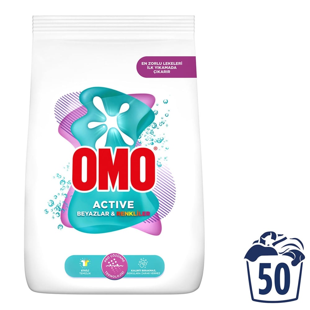 Omo Active Beyazlar ve Renkliler 2x7.5 kg Çamaşır Deterjanı