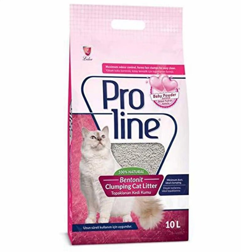 Proline 2x10 L Bebek Pudrası Kokulu İnce Taneli Kedi Kumu