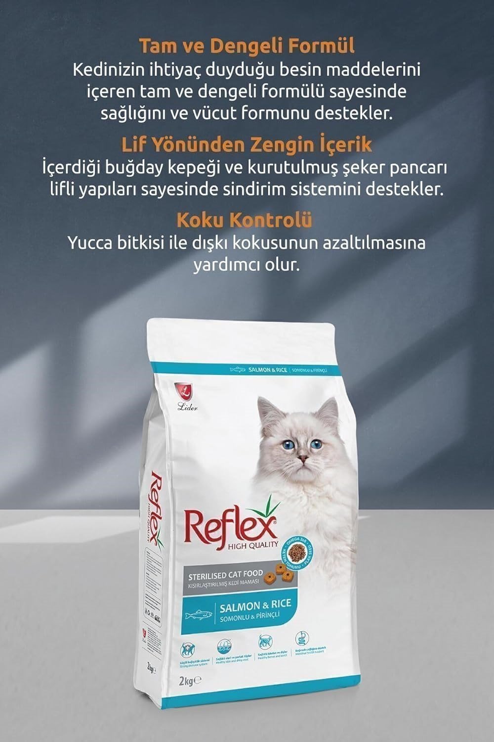 Reflex 2 kg Somonlu Kısırlaştırılmış Kedi Maması