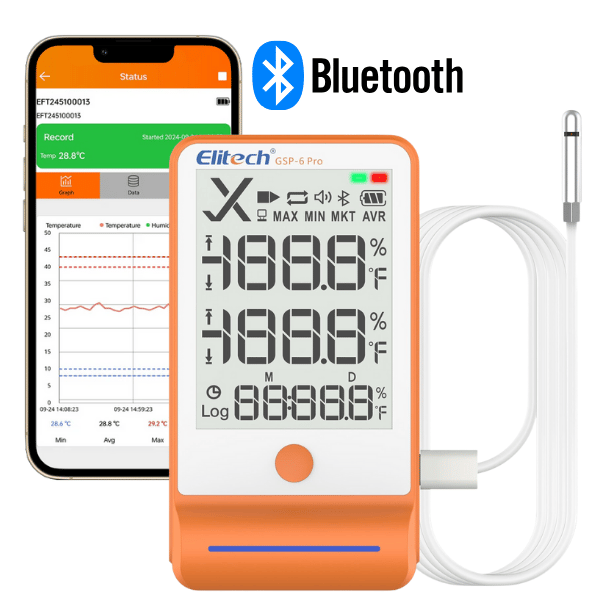 Elitech GSP-6 Pro Akıllı Sıcaklık ve Nem Kaydedici