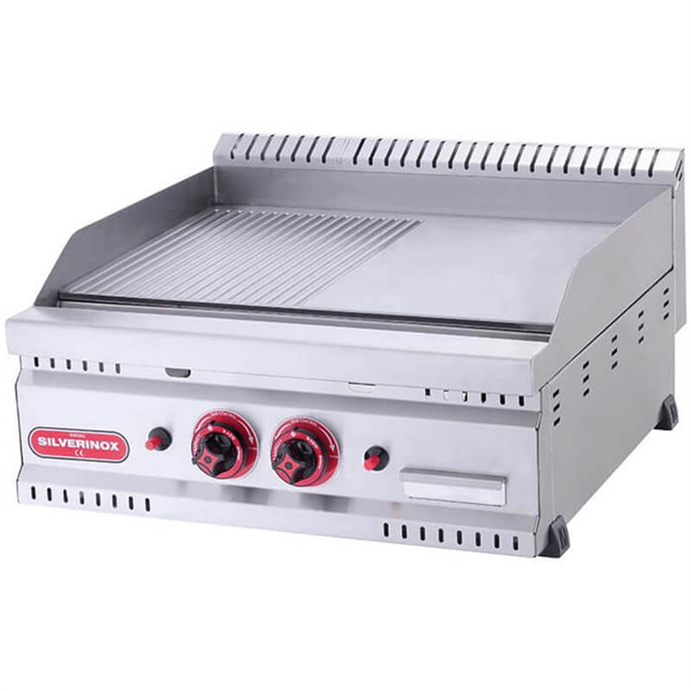 Silverinox 600 SERİ GAZLI IZGARA 60x60 Izgara Yarı Oluklu